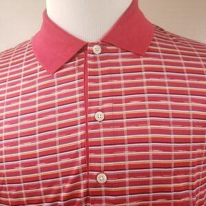 Greg Norman Golf Shirt Mens Large Polo Red Short Sleeve Fine Egyptian Cotton